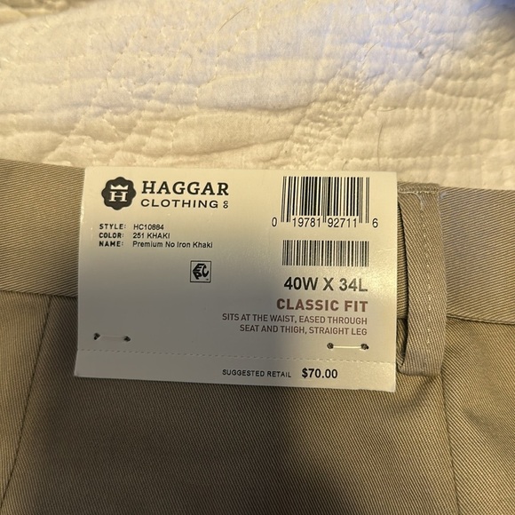 Haggar Khakis with stretch 40x34 NWTs - Picture 3 of 7